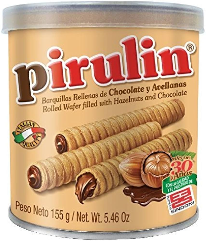 Pirulin barquillo relleno chocolate + avellanas tarro x 155g