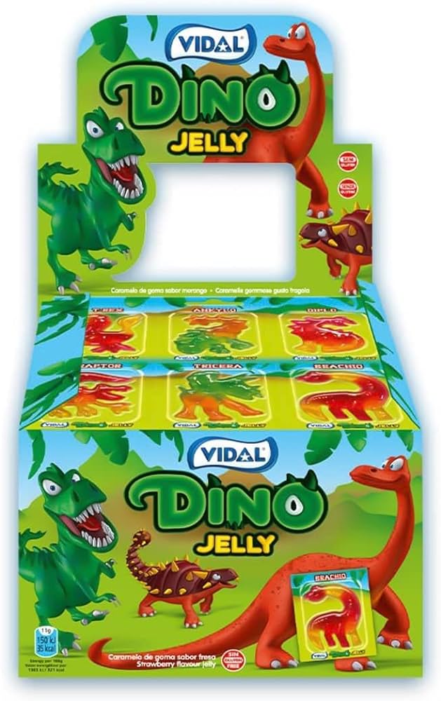 DINO JELLY Surtidos VIDAL x 11g (se vende caja x 66 figuras)
