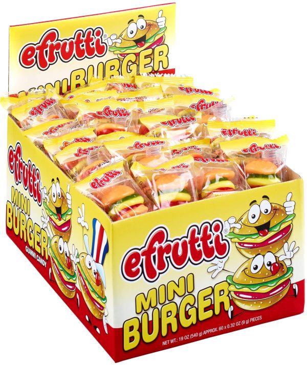 MINI BURGER efrutti x 8g (se vende caja x 30 und)