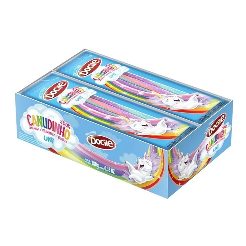Tubos CANUDINHO UNICORNIO Sour x 15g (se vende caja x 12 und)
