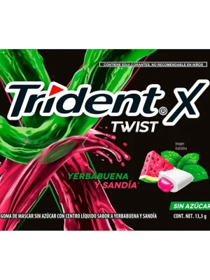 Trident X Splash x 9 pastillas Yerba/Sandia x 16.3x