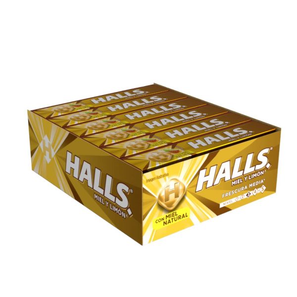 Halls Limon y Miel x 25.2g (se vende dp x 12 unds)
