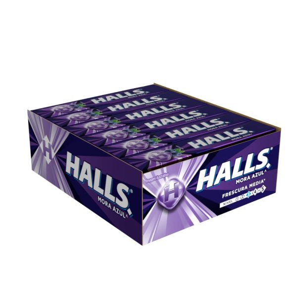 Halls Mora Azul x 25.2g (se vende dp x 12 unds)