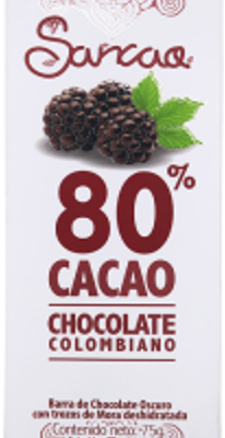 Tableta Sancao 80% con adicion de Mora x 75g