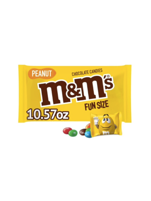 M&MS PEANUT Bolsa x 10,57oz x 16 unds FUN SIZE