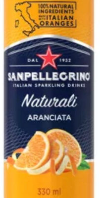 SODA SAN PELLEGRINO NATURALI ARANCIATA (Naranaj) latax330 mL