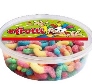 SOUR GLOWWORMS (GUSANOS ACIDOS) TARRINA 500g x 95und