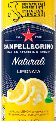 SODA SAN PELLEGRINO NATURALI LIMONATA (Limon)  lata x 330mL