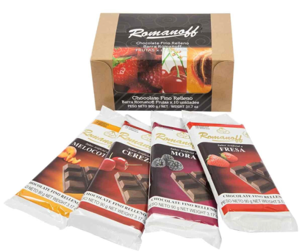 Barra Romanoff caja x 10unds x 90g c/u